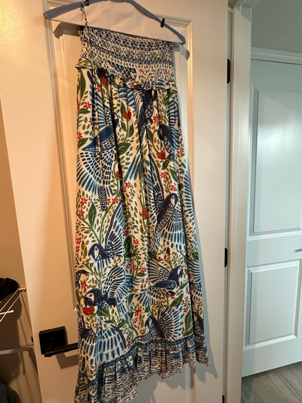 FARM Rio Macaw Flight Smocked Tiered Hem Cotton Dress - Picture 2 of 16